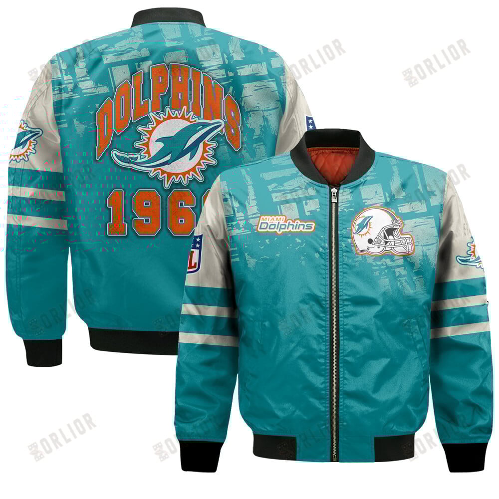 Miami Dolphins Football Team 2024 - 25 A Class Above Bomber Jacket