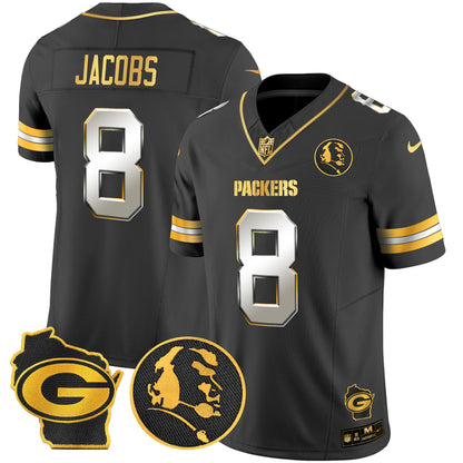 Packers John Madden & Home Patch Gold Vapor Limited Jersey - All Stitched