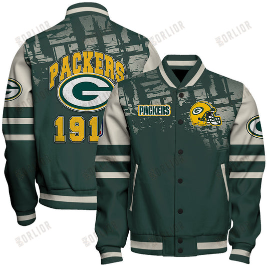 Green Bay Packers Football Team 2024 - 25 A Class Above Unisex Varsity Jacket