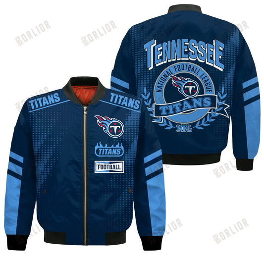 Tennessee Titans Football Team 2024 - 25 The Light Of The Star Bomber Jacket