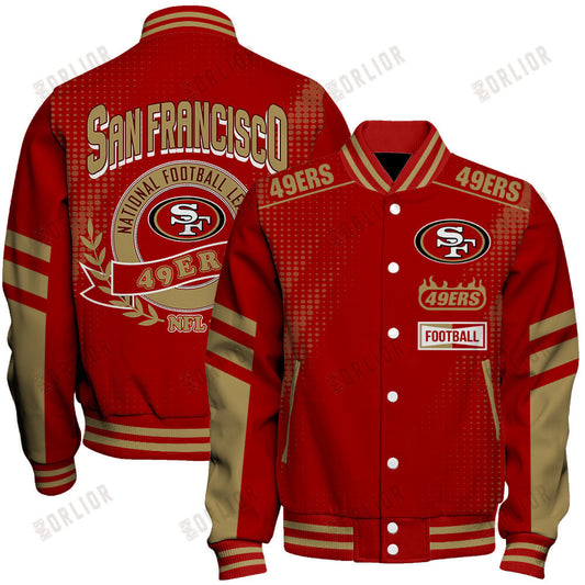 San Francisco 49ers Football Team 2024 - 25 The Light Of The Star Unisex Varsity Jacket