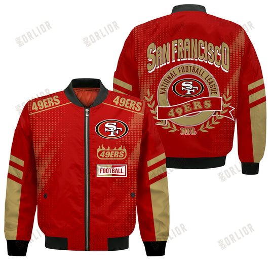 San Francisco 49ers Football Team 2024 - 25 The Light Of The Star Bomber Jacket
