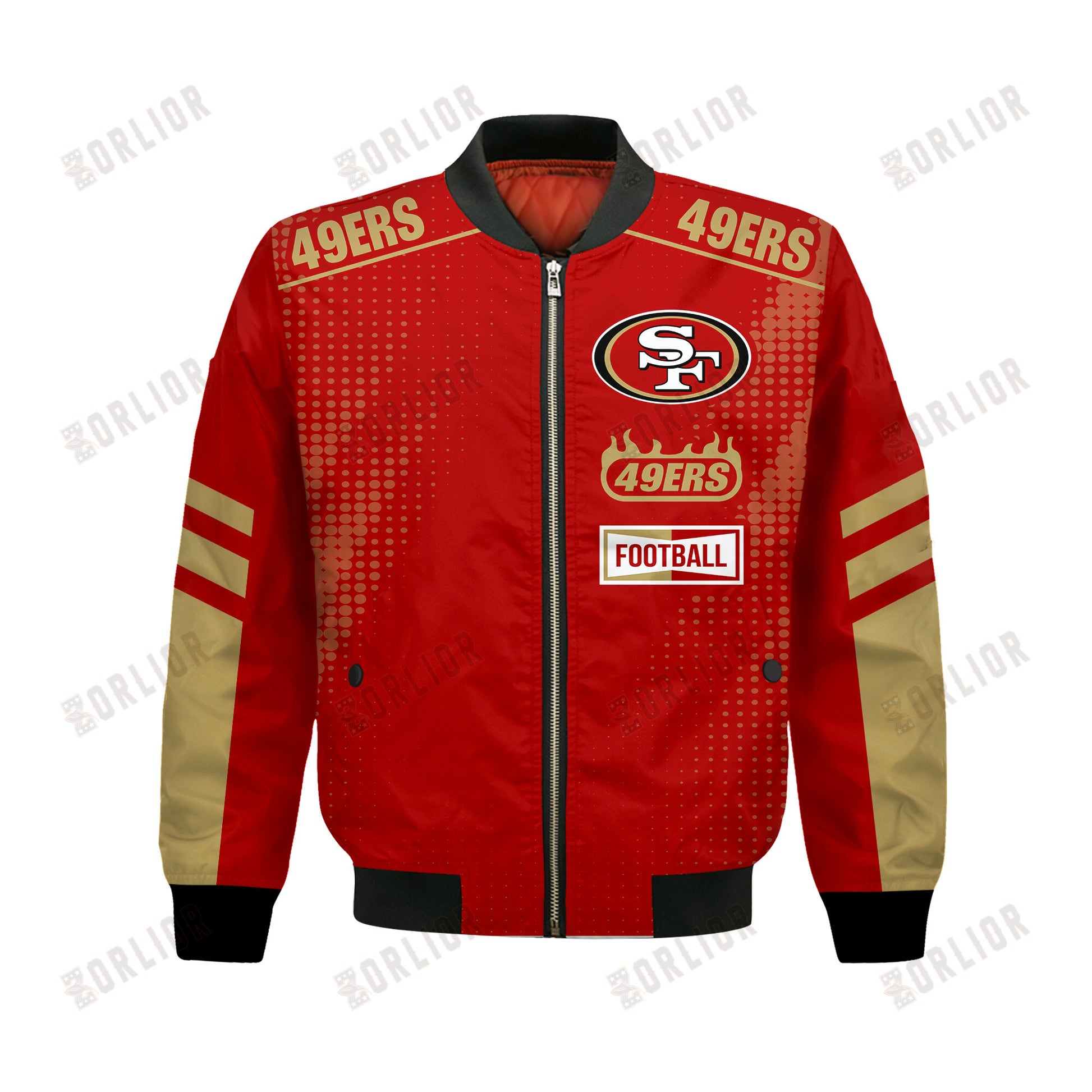 San Francisco 49ers Football Team 2024 - 25 The Light Of The Star Bomber Jacket