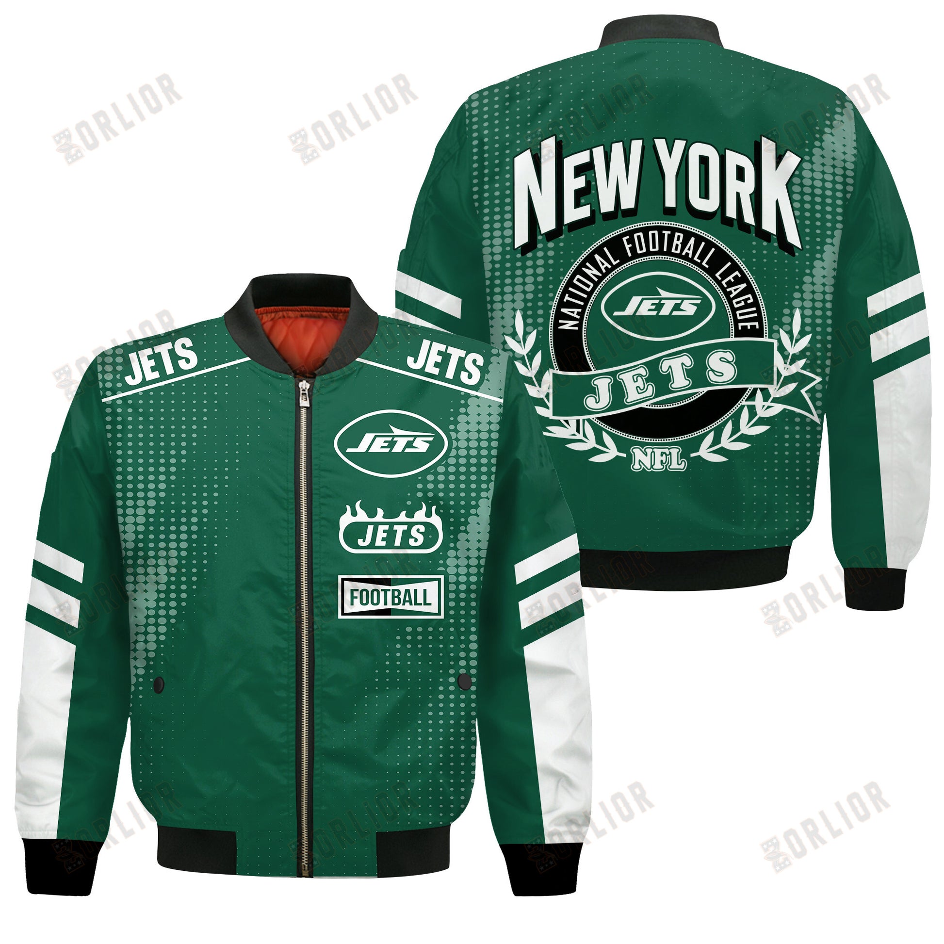 New York Jets Football Team 2024 - 25 The Light Of The Star Bomber Jacket