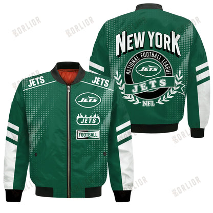 New York Jets Football Team 2024 - 25 The Light Of The Star Bomber Jacket