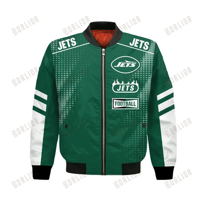 New York Jets Football Team 2024 - 25 The Light Of The Star Bomber Jacket