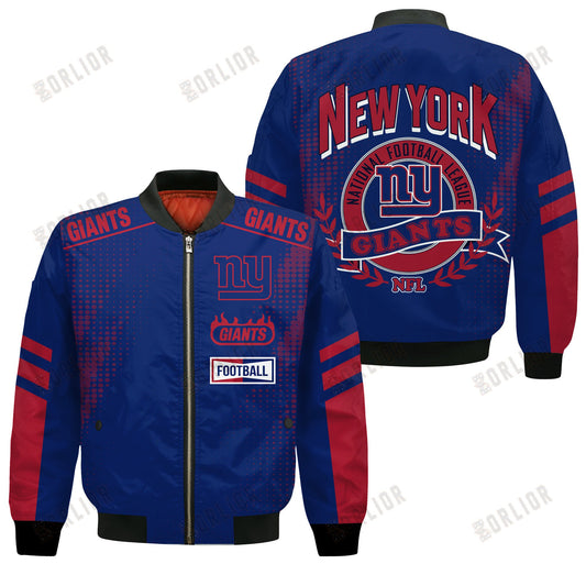 New York Giants Football Team 2024 - 25 The Light Of The Star Bomber Jacket
