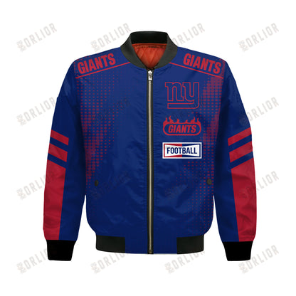 New York Giants Football Team 2024 - 25 The Light Of The Star Bomber Jacket