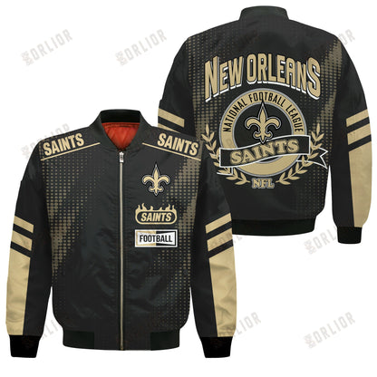 New Orleans Saints Football Team 2024 - 25 The Light Of The Star Bomber Jacket