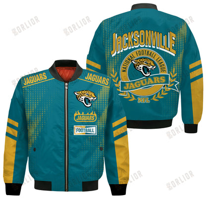 Jacksonville Jaguars Football Team 2024 - 25 The Light Of The Star Bomber Jacket