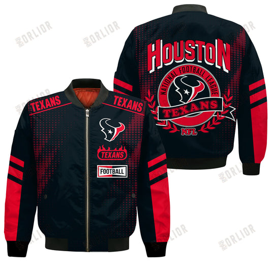 Houston Texans Football Team 2024 - 25 The Light Of The Star Bomber Jacket