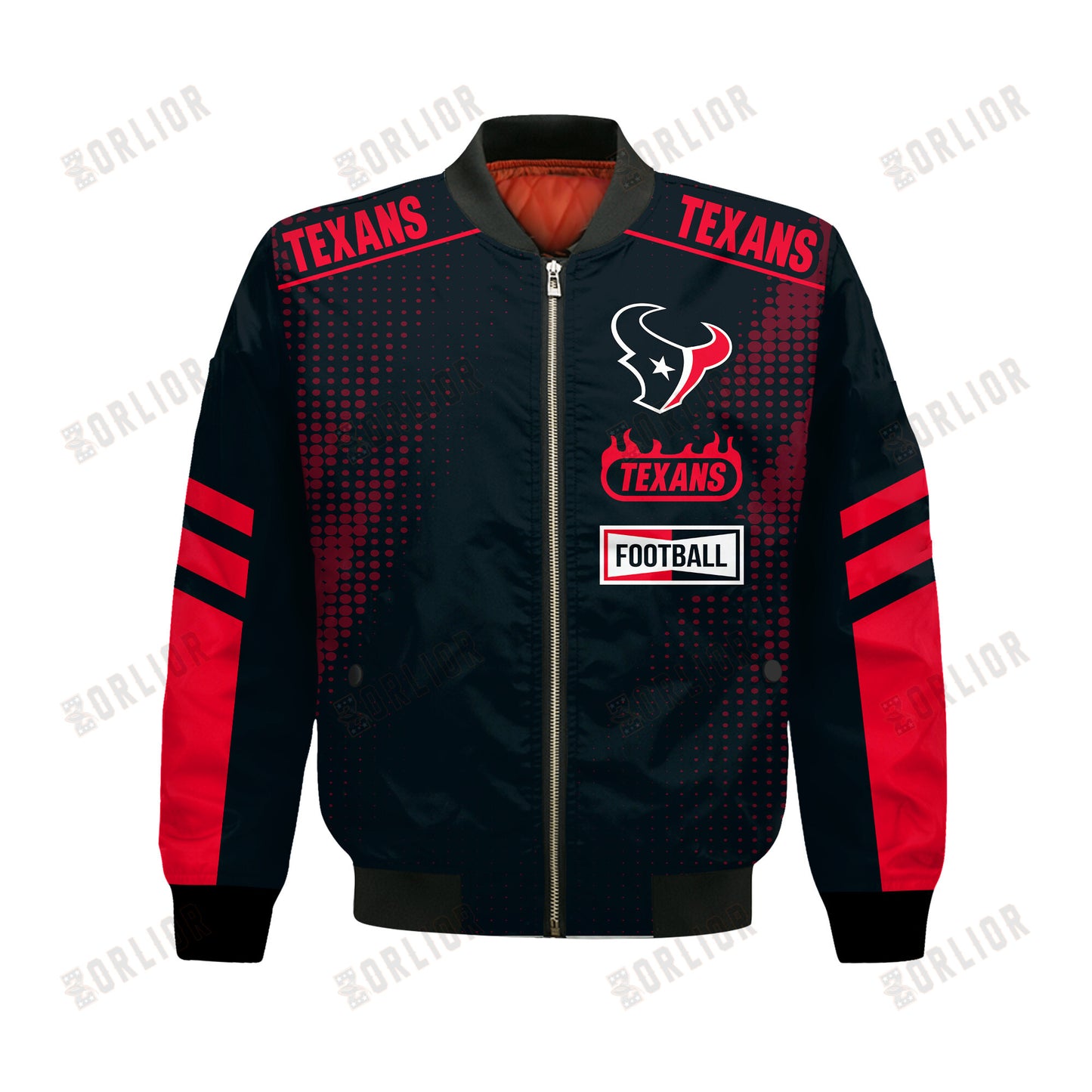 Houston Texans Football Team 2024 - 25 The Light Of The Star Bomber Jacket