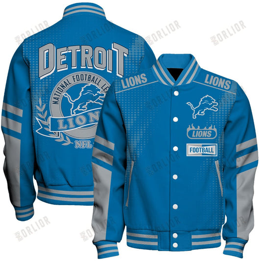 Detroit Lions Football Team 2024 - 25 The Light Of The Star Unisex Varsity Jacket