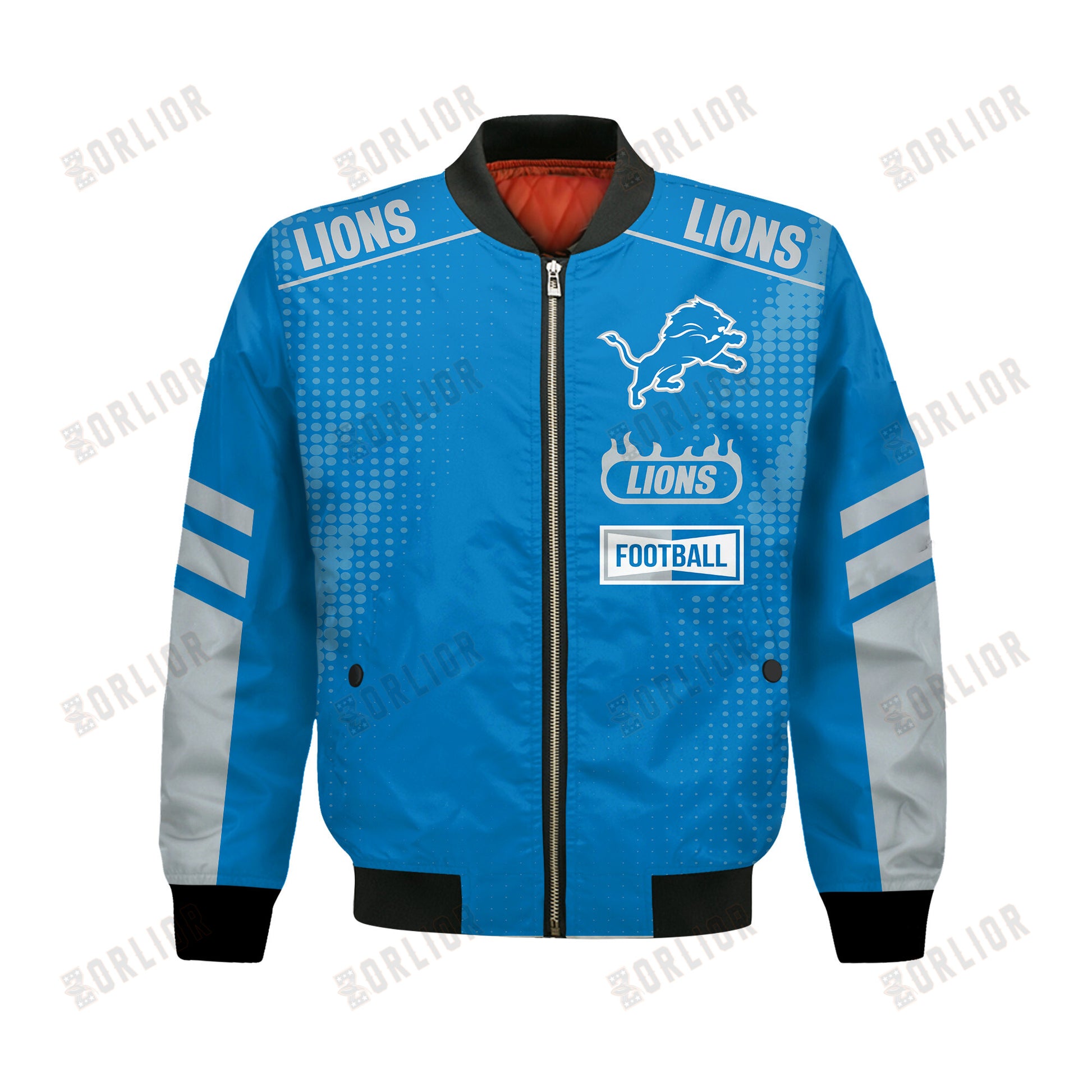Detroit Lions Football Team 2024 - 25 The Light Of The Star Bomber Jacket