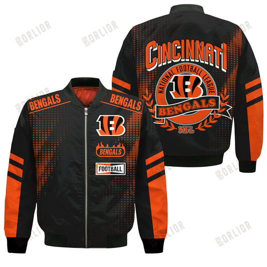 Cincinnati Bengals Football Team 2024 - 25 The Light Of The Star Bomber Jacket