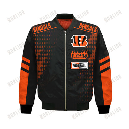 Cincinnati Bengals Football Team 2024 - 25 The Light Of The Star Bomber Jacket