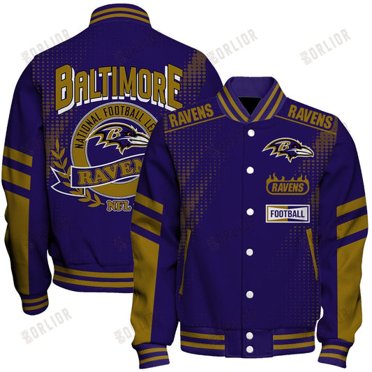 Baltimore Ravens Football Team 2024 - 25 The Light Of The Star Unisex Varsity Jacket