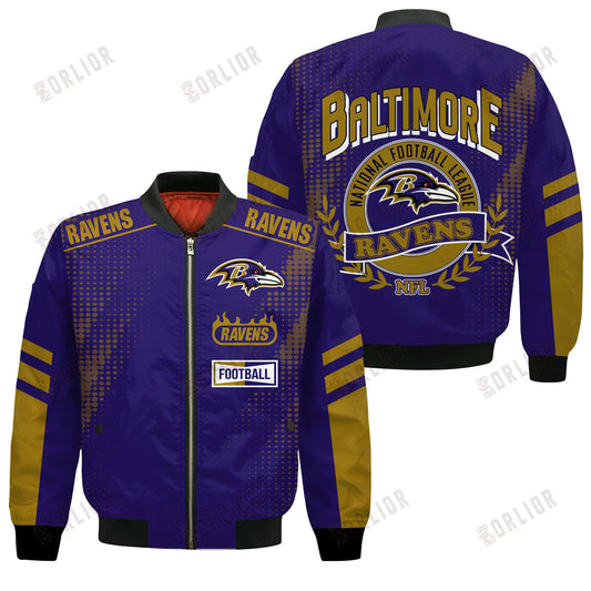 Baltimore Ravens Football Team 2024 - 25 The Light Of The Star Bomber Jacket