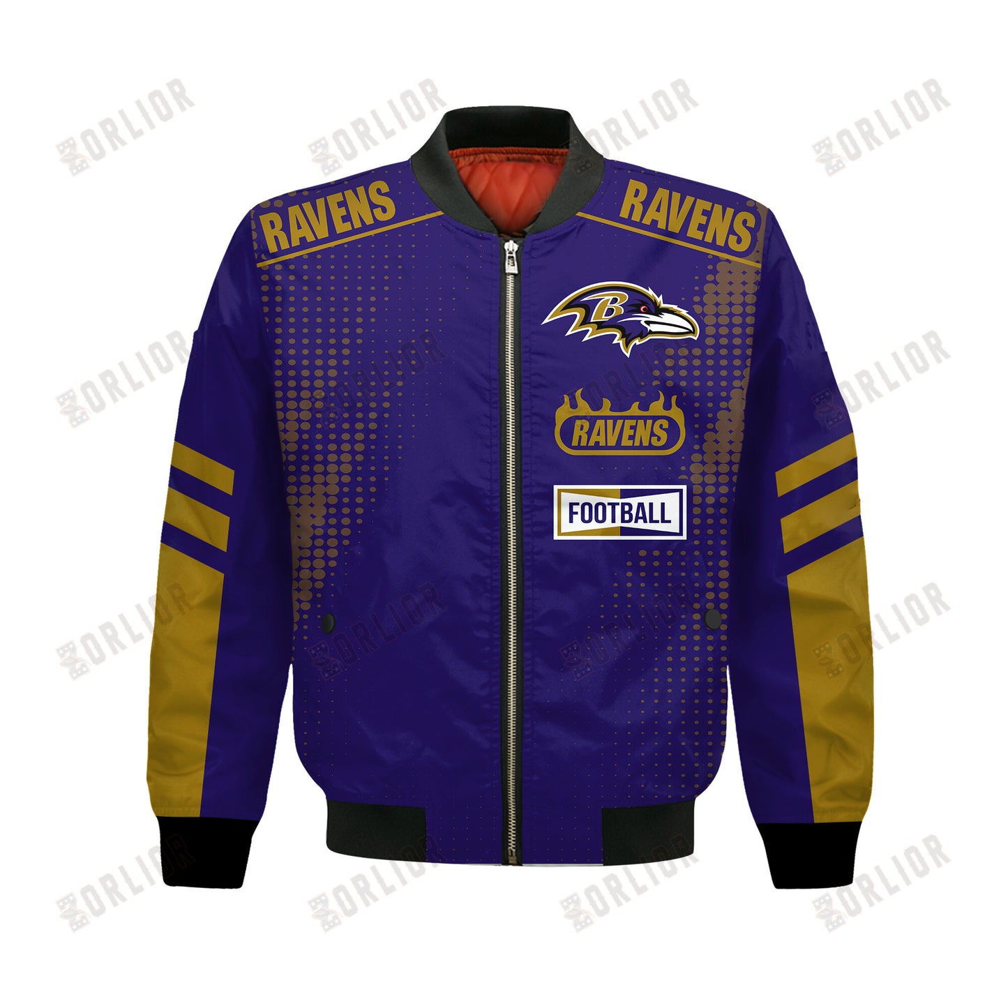 Baltimore Ravens Football Team 2024 - 25 The Light Of The Star Bomber Jacket
