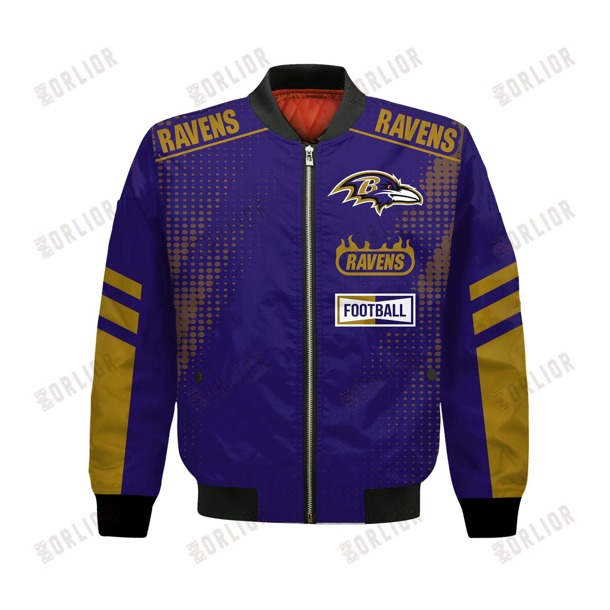 Baltimore Ravens Football Team 2024 - 25 The Light Of The Star Bomber Jacket