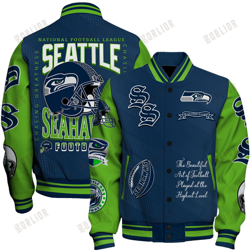 Seattle Seahawks  2024 American Football Conference Unisex Varsity Jacket V3
