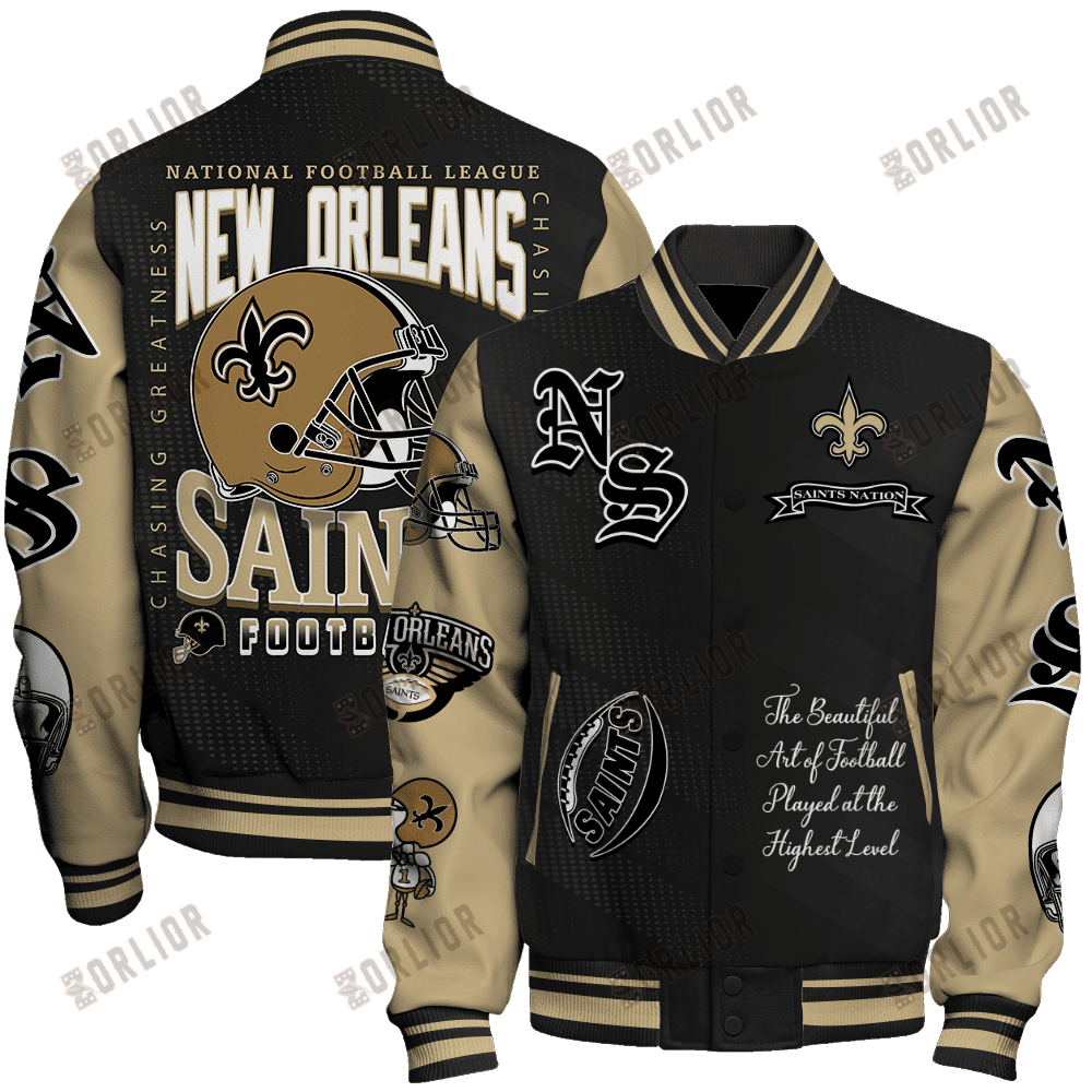 New Orleans Saints  2024 American Football Conference Unisex Varsity Jacket V3
