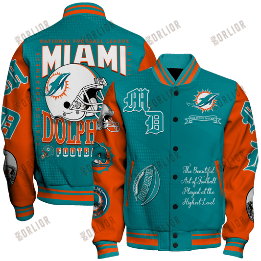 Miami Dolphins  2024 American Football Conference Unisex Varsity Jacket V3