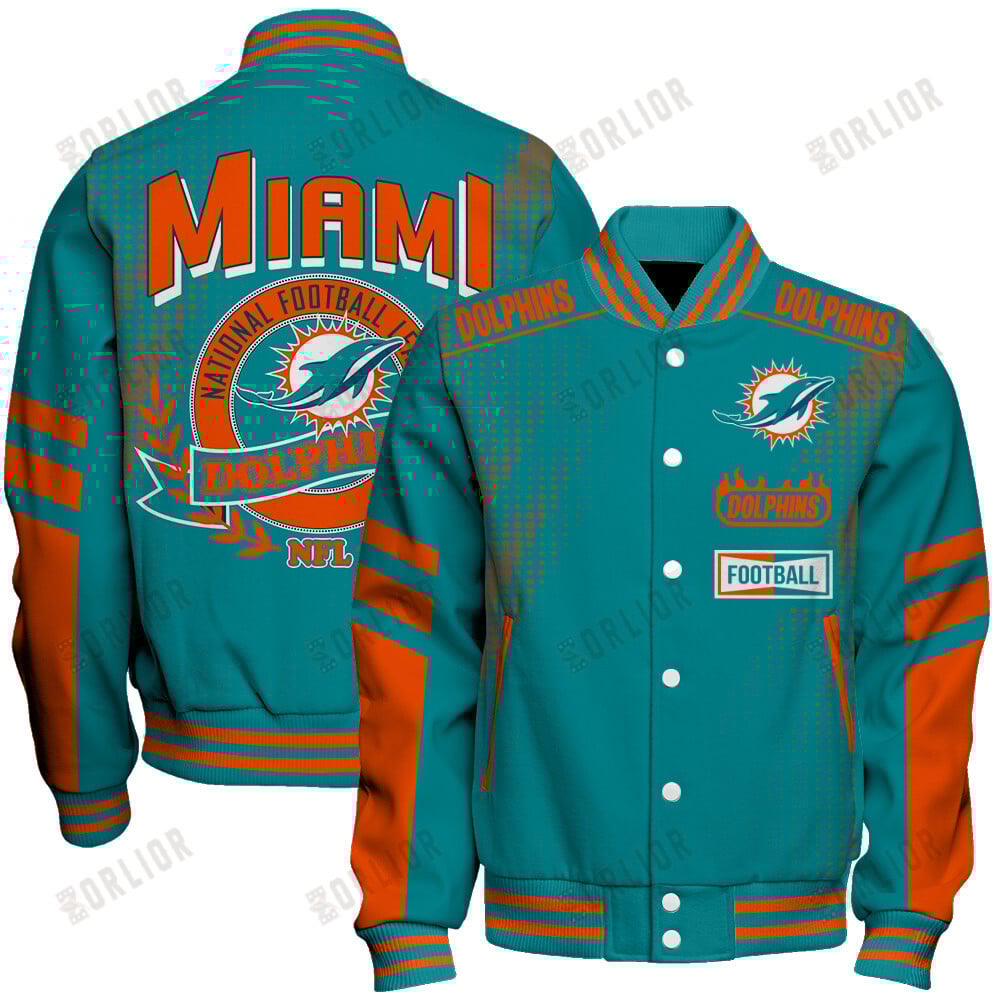 Miami Dolphins Football Team 2024 - 25 The Light Of The Star Unisex Varsity Jacket