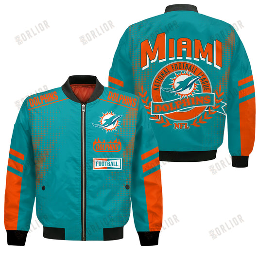 Miami Dolphins Football Team 2024 - 25 The Light Of The Star Bomber Jacket