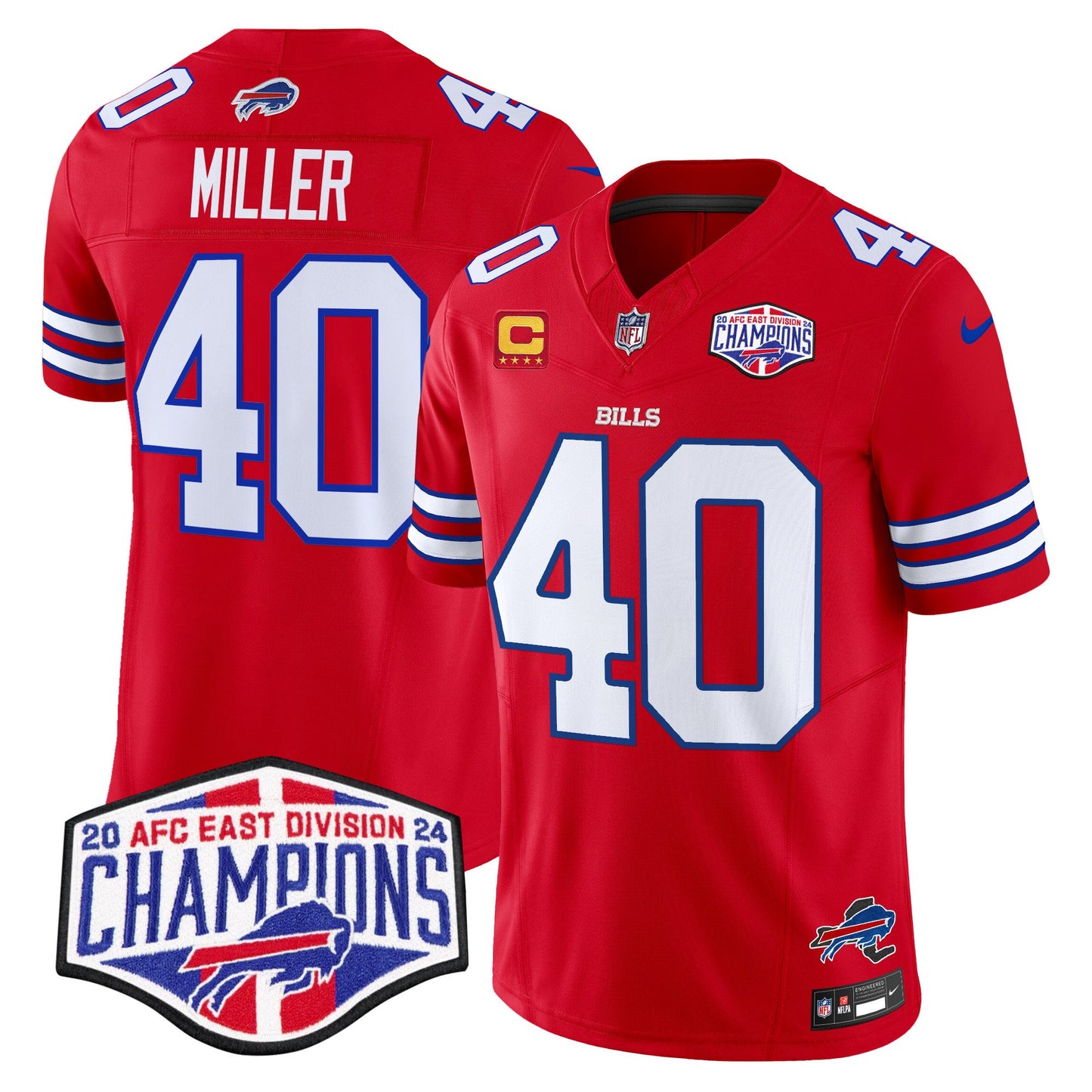 Bills 2024 AFC East Division Champions Vapor Limited Jersey - All Stitched