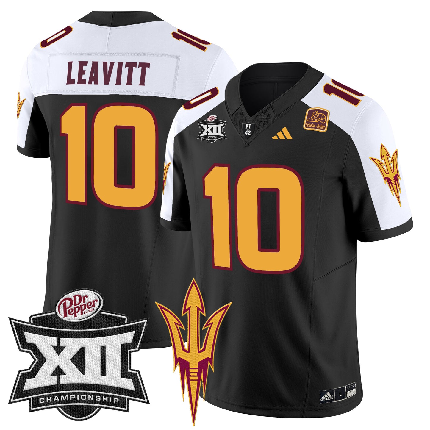 Sun Devils 2024 Big 12 Championship Patch Vapor Limited Jersey - All Stitched