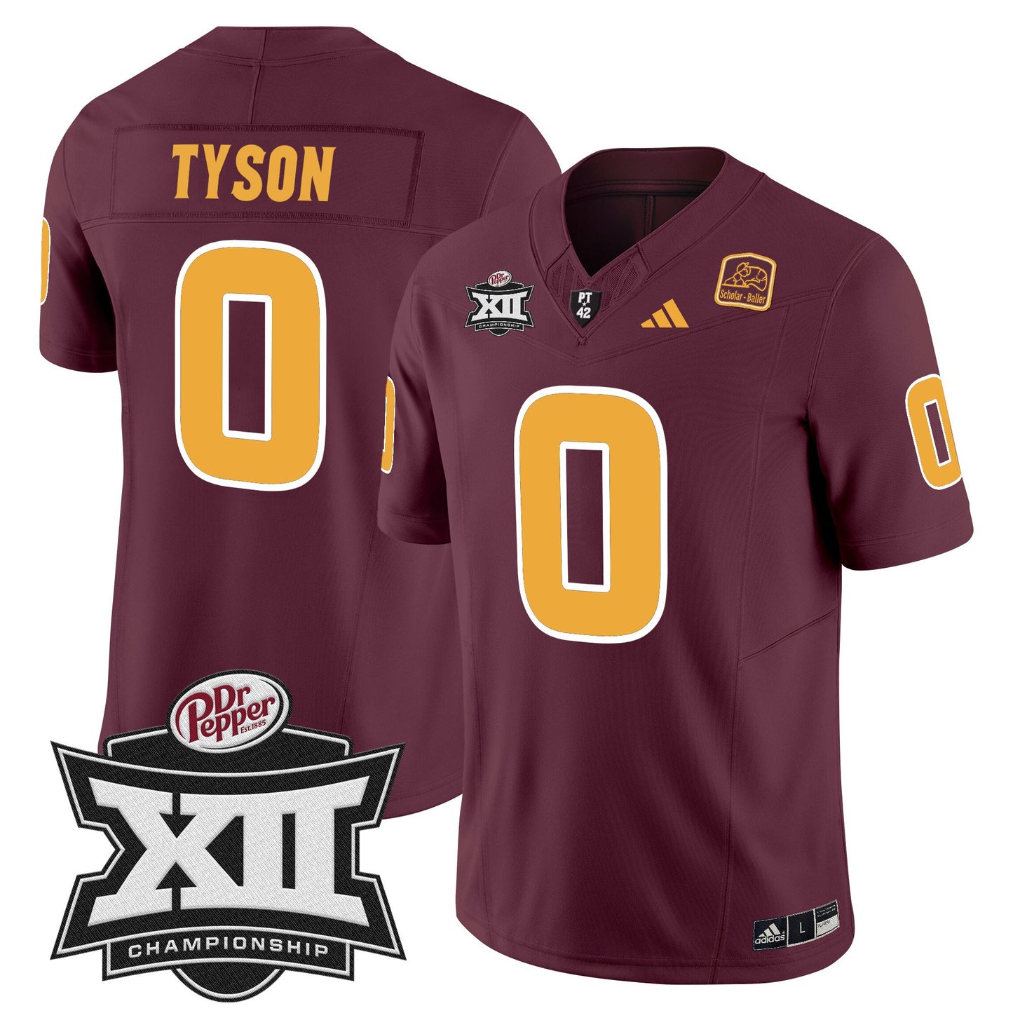 Sun Devils 2024 Big 12 Championship Patch Vapor Limited Jersey - All Stitched