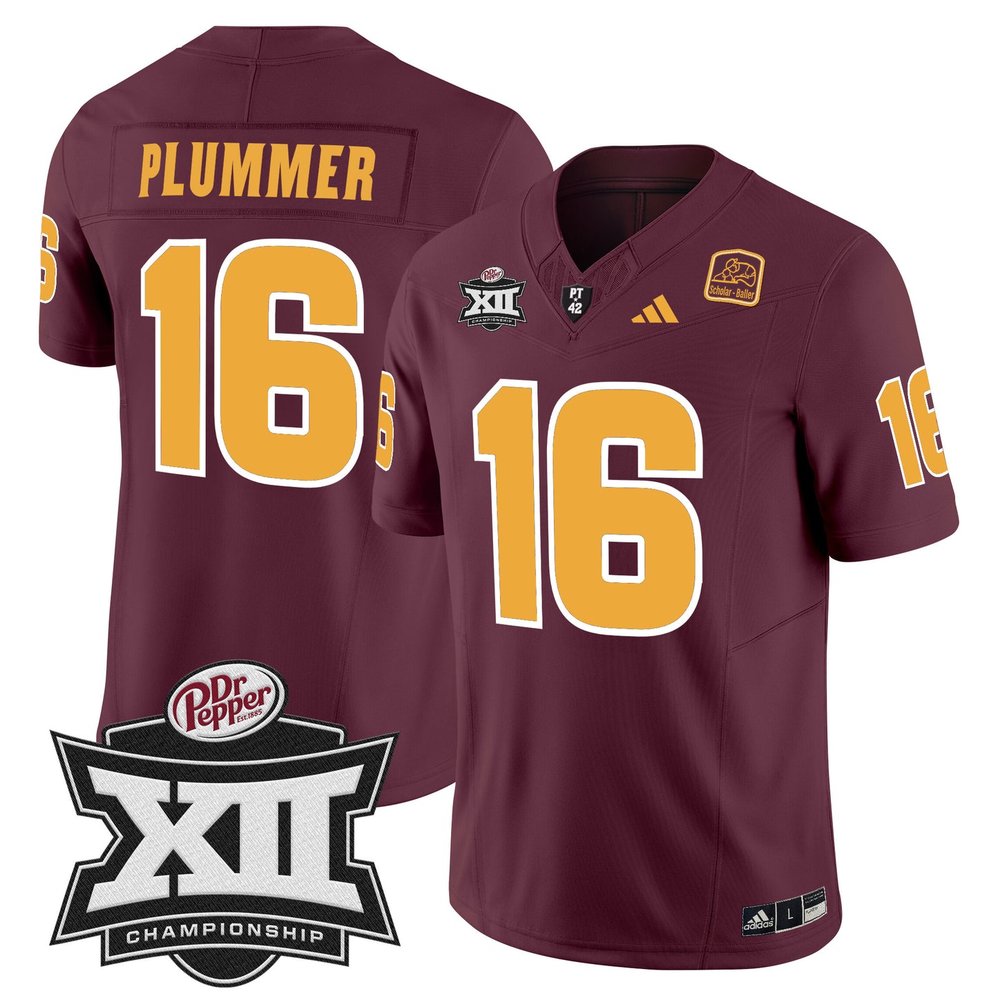 Sun Devils 2024 Big 12 Championship Patch Vapor Limited Jersey - All Stitched