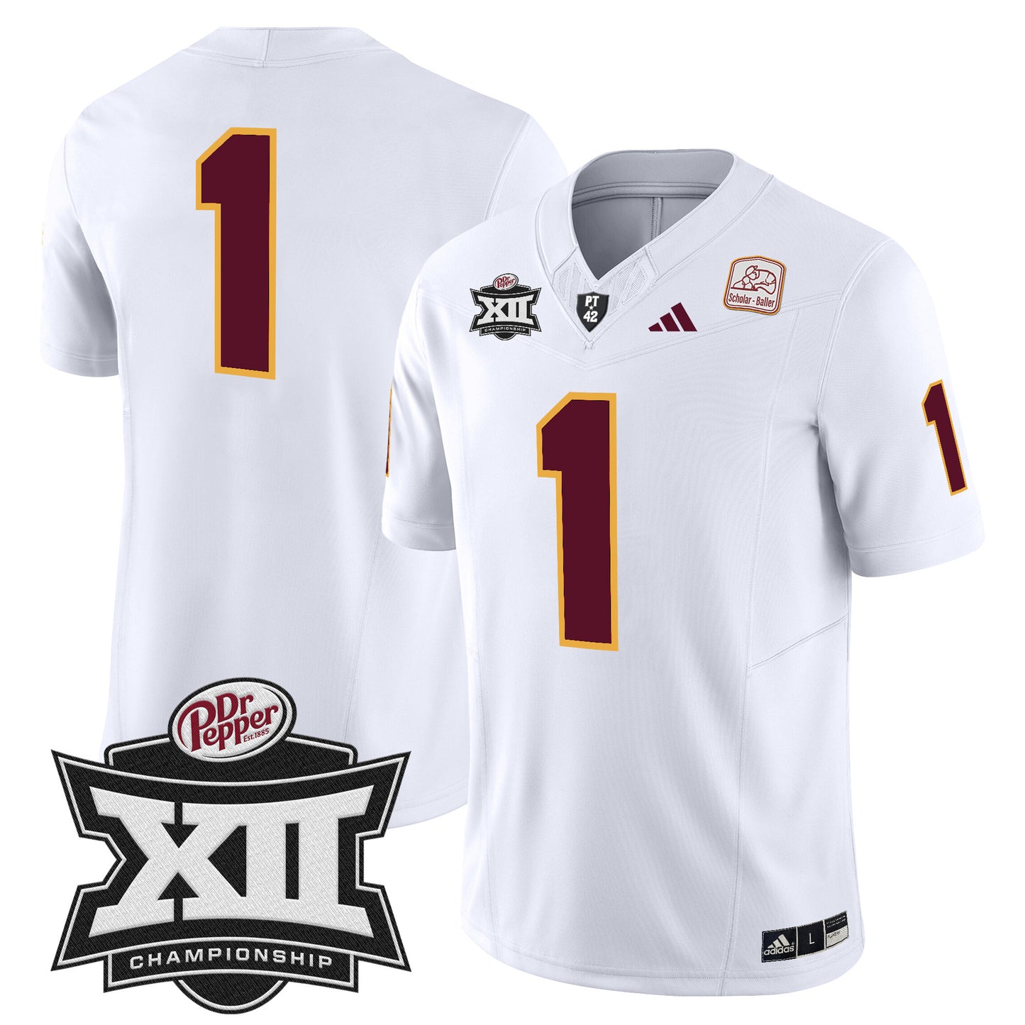 Sun Devils 2024 Big 12 Championship Patch Vapor Limited Jersey - All Stitched