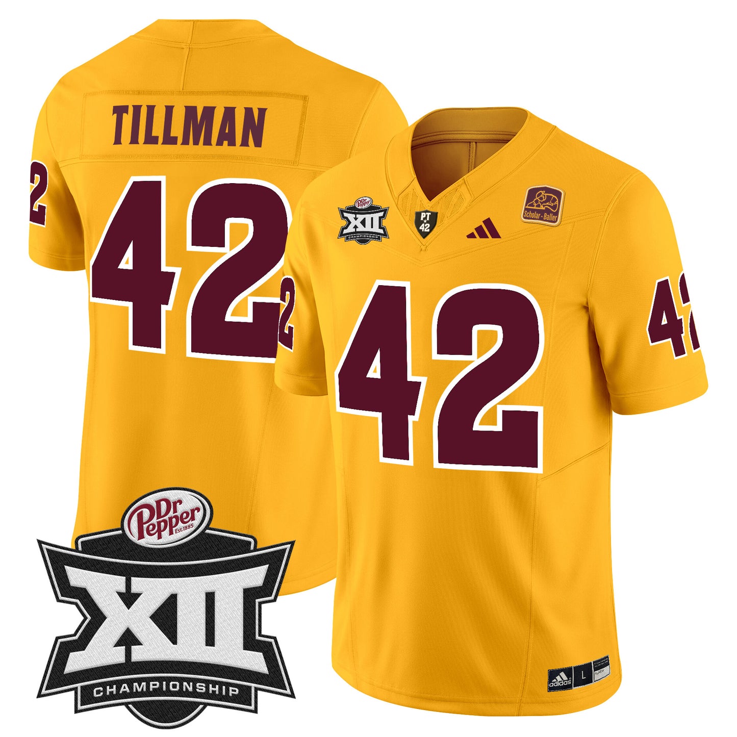 Sun Devils 2024 Big 12 Championship Patch Vapor Limited Jersey - All Stitched