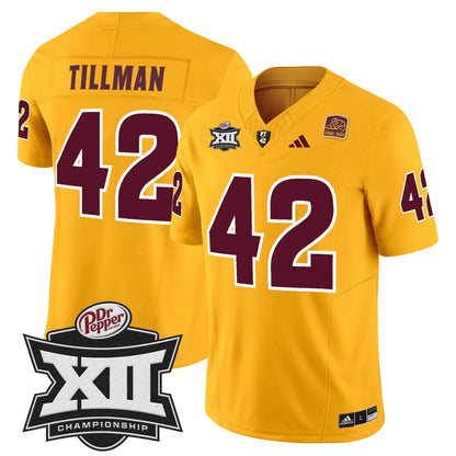 Sun Devils 2024 Big 12 Championship Patch Vapor Limited Jersey - All Stitched