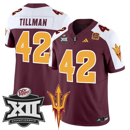 Sun Devils 2024 Big 12 Championship Patch Vapor Limited Jersey - All Stitched