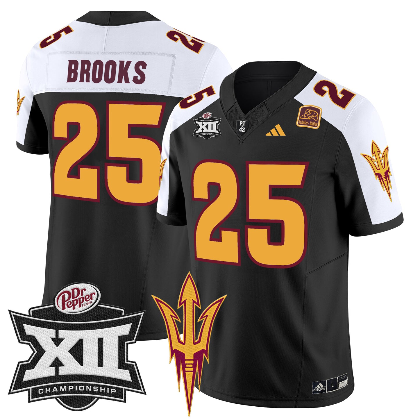 Sun Devils 2024 Big 12 Championship Patch Vapor Limited Jersey - All Stitched