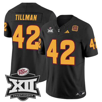 Sun Devils 2024 Big 12 Championship Patch Vapor Limited Jersey - All Stitched