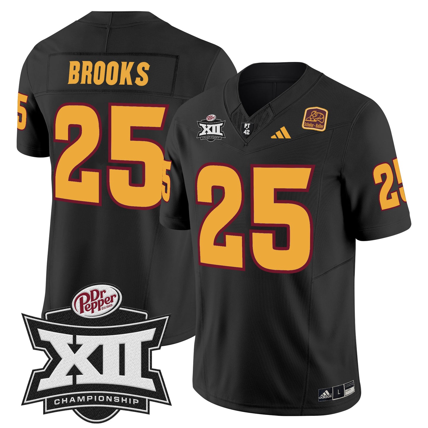 Sun Devils 2024 Big 12 Championship Patch Vapor Limited Jersey - All Stitched