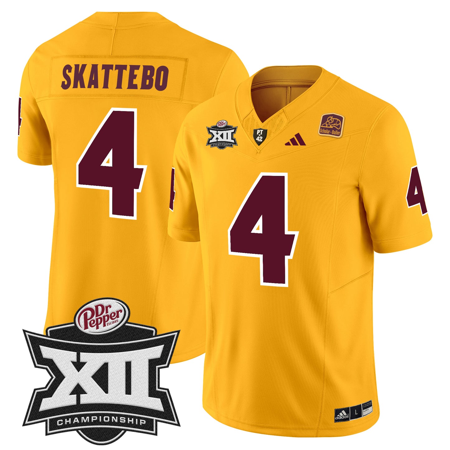 Sun Devils 2024 Big 12 Championship Patch Vapor Limited Jersey - All Stitched