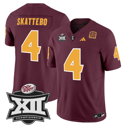 Sun Devils 2024 Big 12 Championship Patch Vapor Limited Jersey - All Stitched