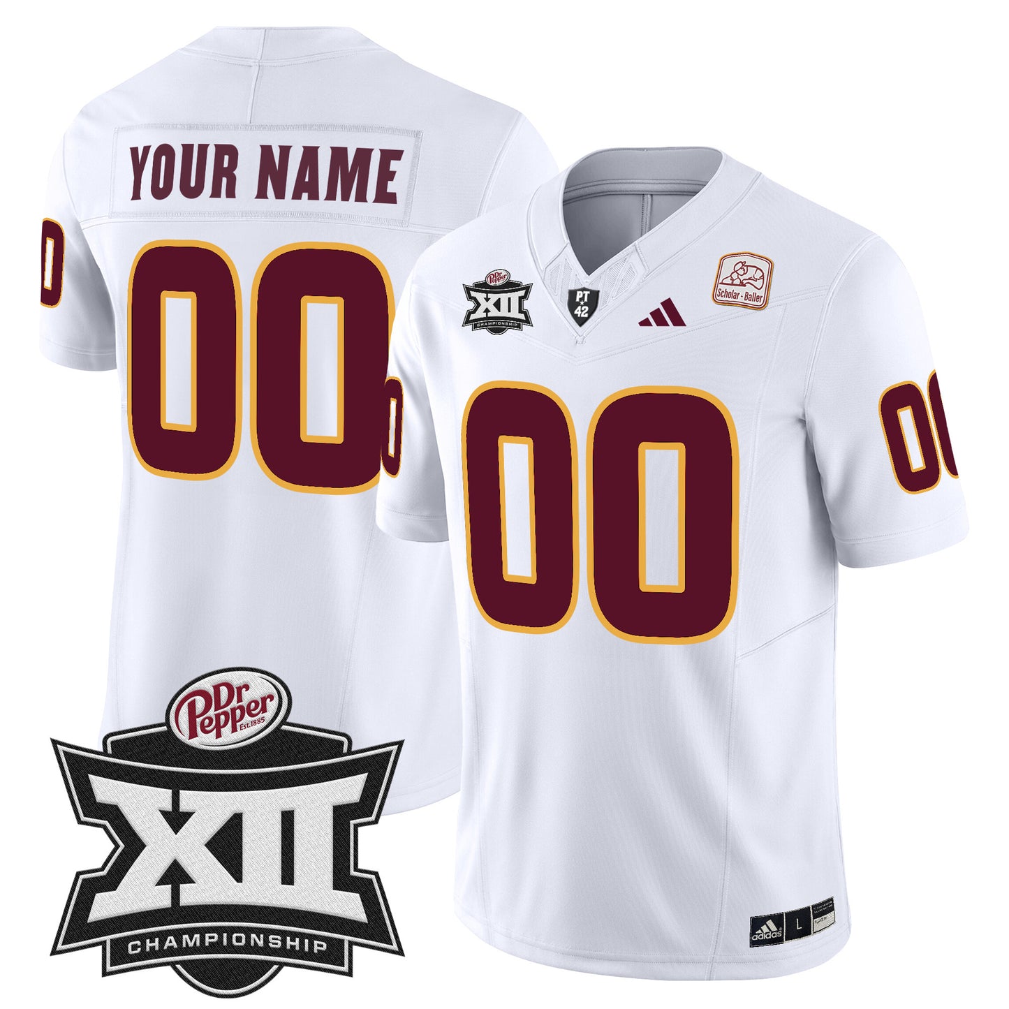 Sun Devils 2024 Big 12 Championship Patch Vapor Limited Custom Jersey - All Stitched