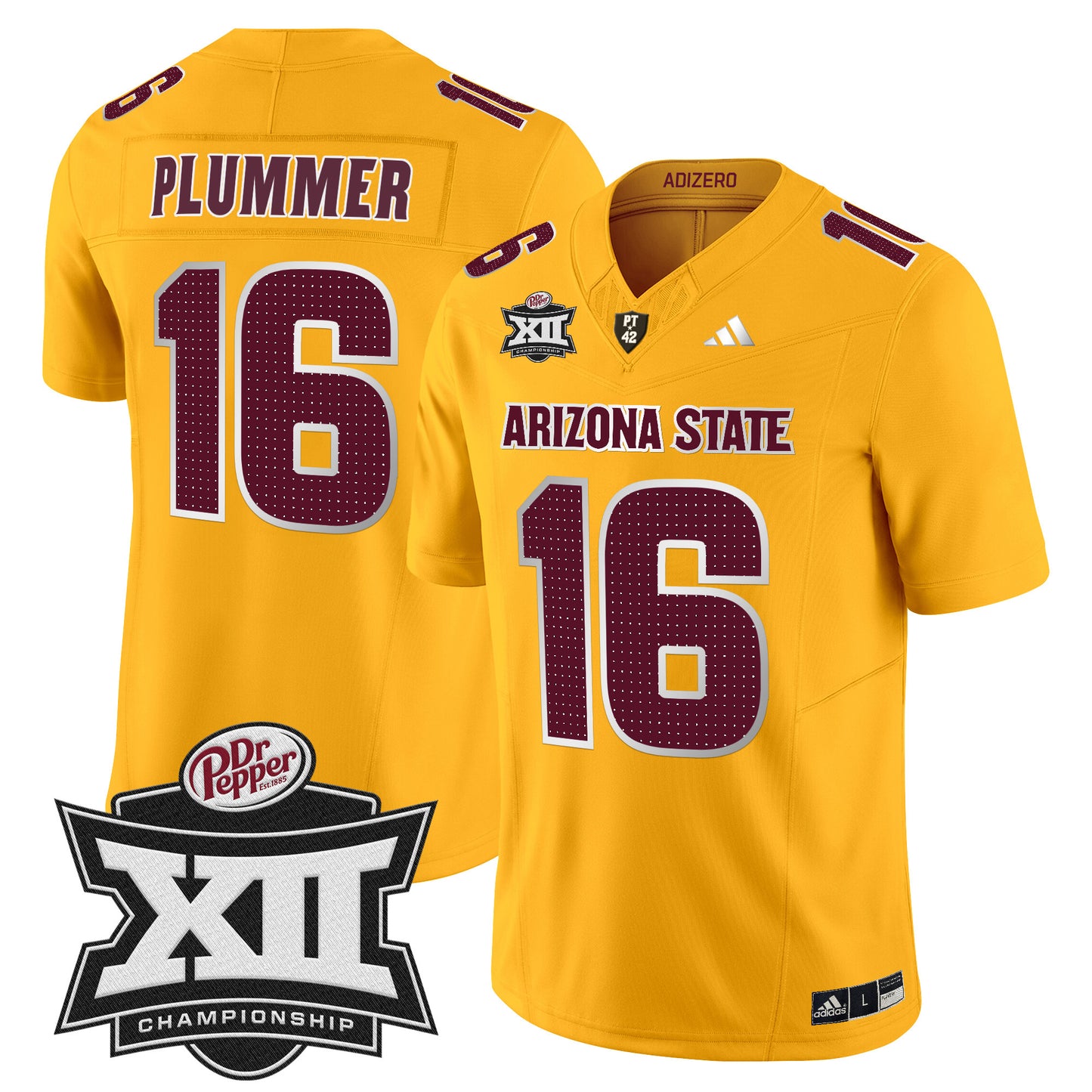 Sun Devils 2024 Big 12 Championship Patch Vapor Limited Jersey V2 - All Stitched