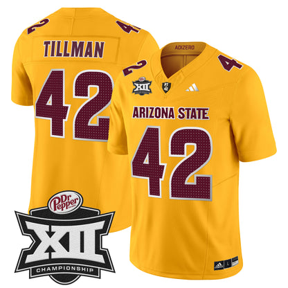 Sun Devils 2024 Big 12 Championship Patch Vapor Limited Jersey V2 - All Stitched