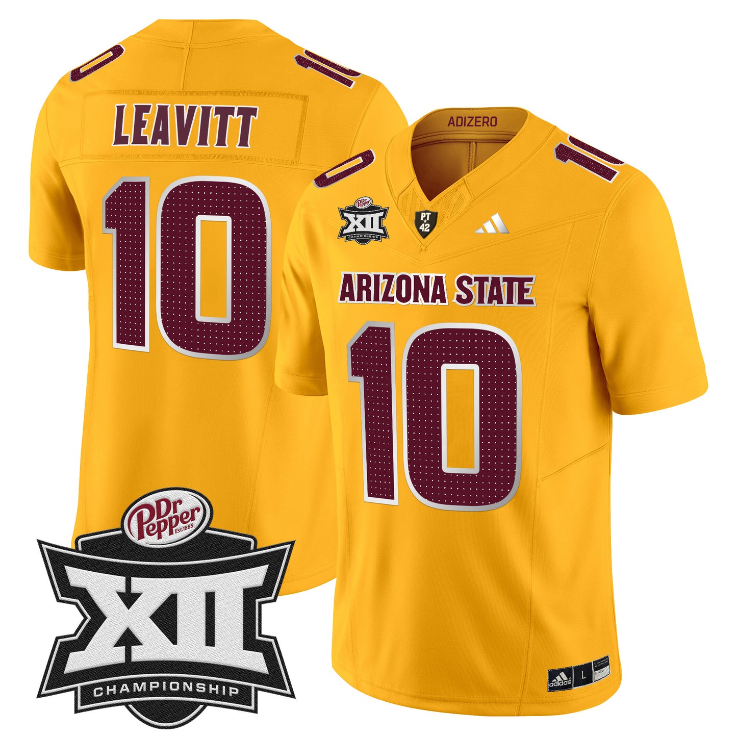 Sun Devils 2024 Big 12 Championship Patch Vapor Limited Jersey V2 - All Stitched