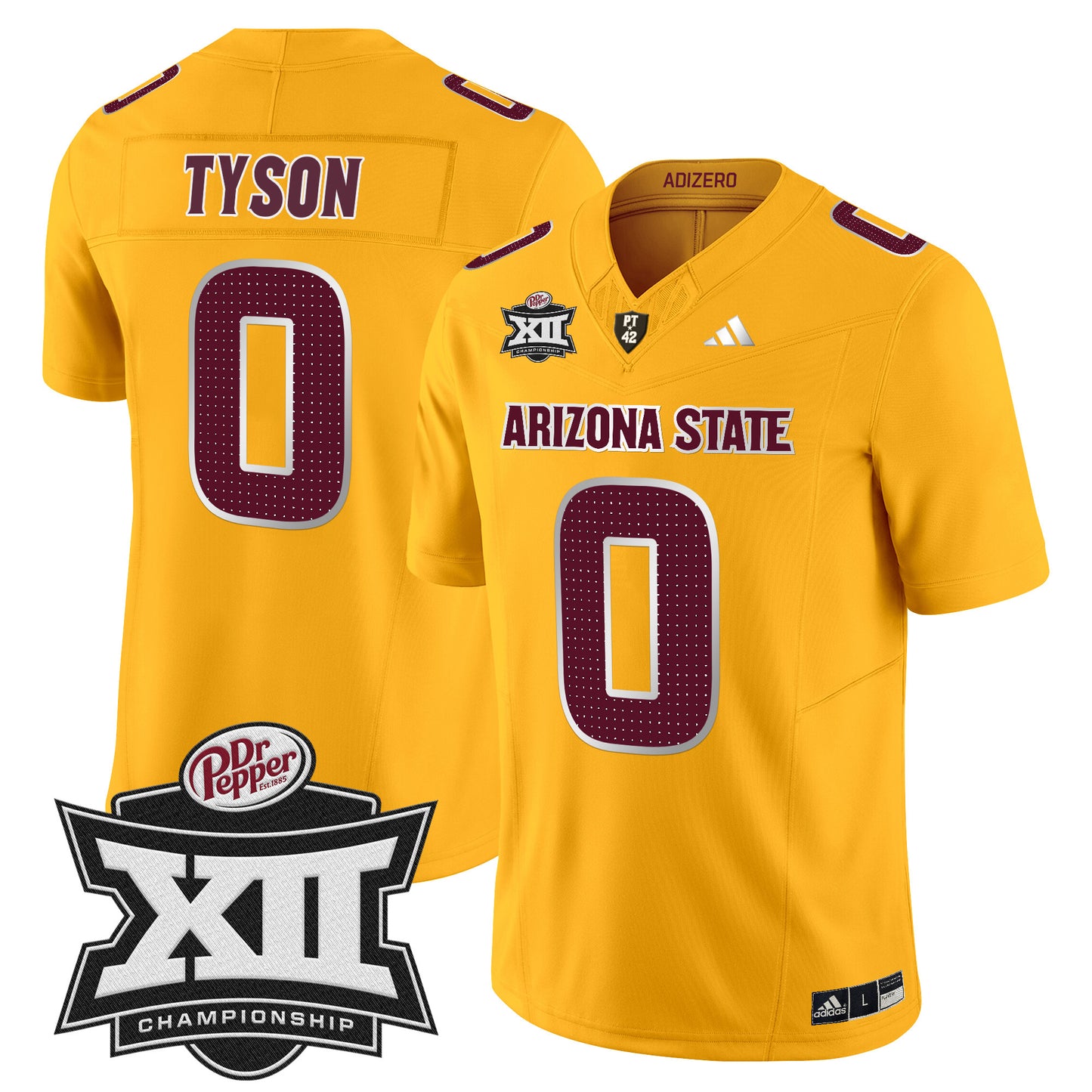 Sun Devils 2024 Big 12 Championship Patch Vapor Limited Jersey V2 - All Stitched