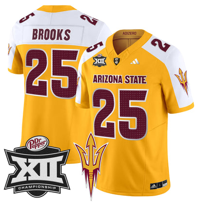 Sun Devils 2024 Big 12 Championship Patch Vapor Limited Jersey V2 - All Stitched