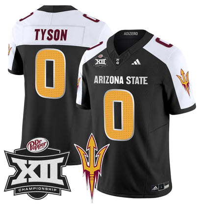 Sun Devils 2024 Big 12 Championship Patch Vapor Limited Jersey V2 - All Stitched