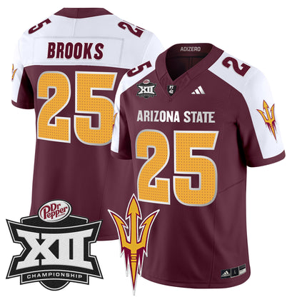 Sun Devils 2024 Big 12 Championship Patch Vapor Limited Jersey V2 - All Stitched